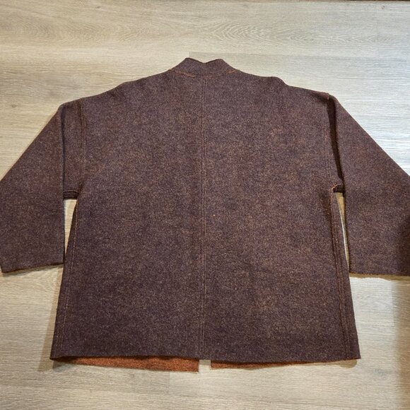 Bryn Walker 100% Wool Coat Women's Size Large Brown Jacket Pockets RARE EUC - Picture 5 of 5